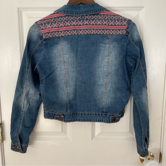 Reign Embroidered Denim Jean Jacket - Picture 6 of 12